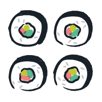 Frische Kimbap-Rollen